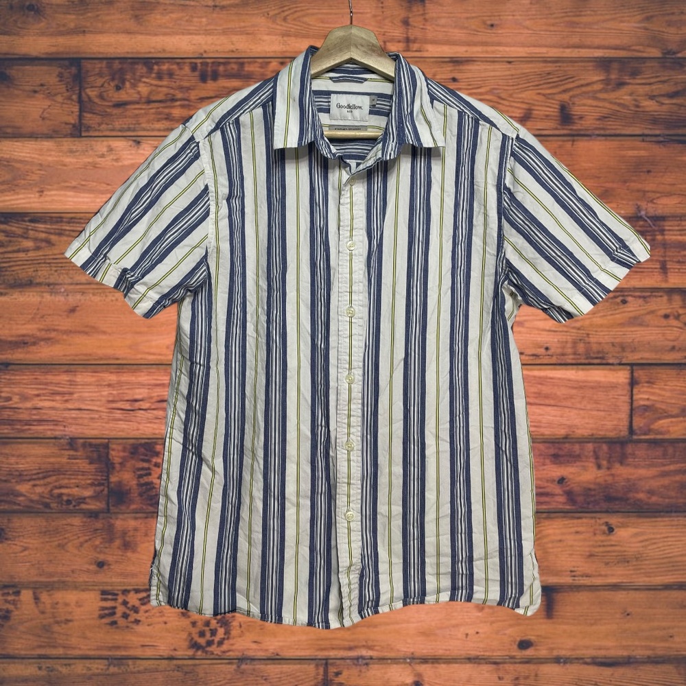 5 for $25🔥Goodfellow & Co. Striped Button Front Standard Fit Shirt Medium